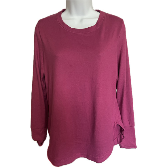 Member's Mark Favorite Super Soft Top wine red long sleeve sweater Medium - Picture 1 of 4